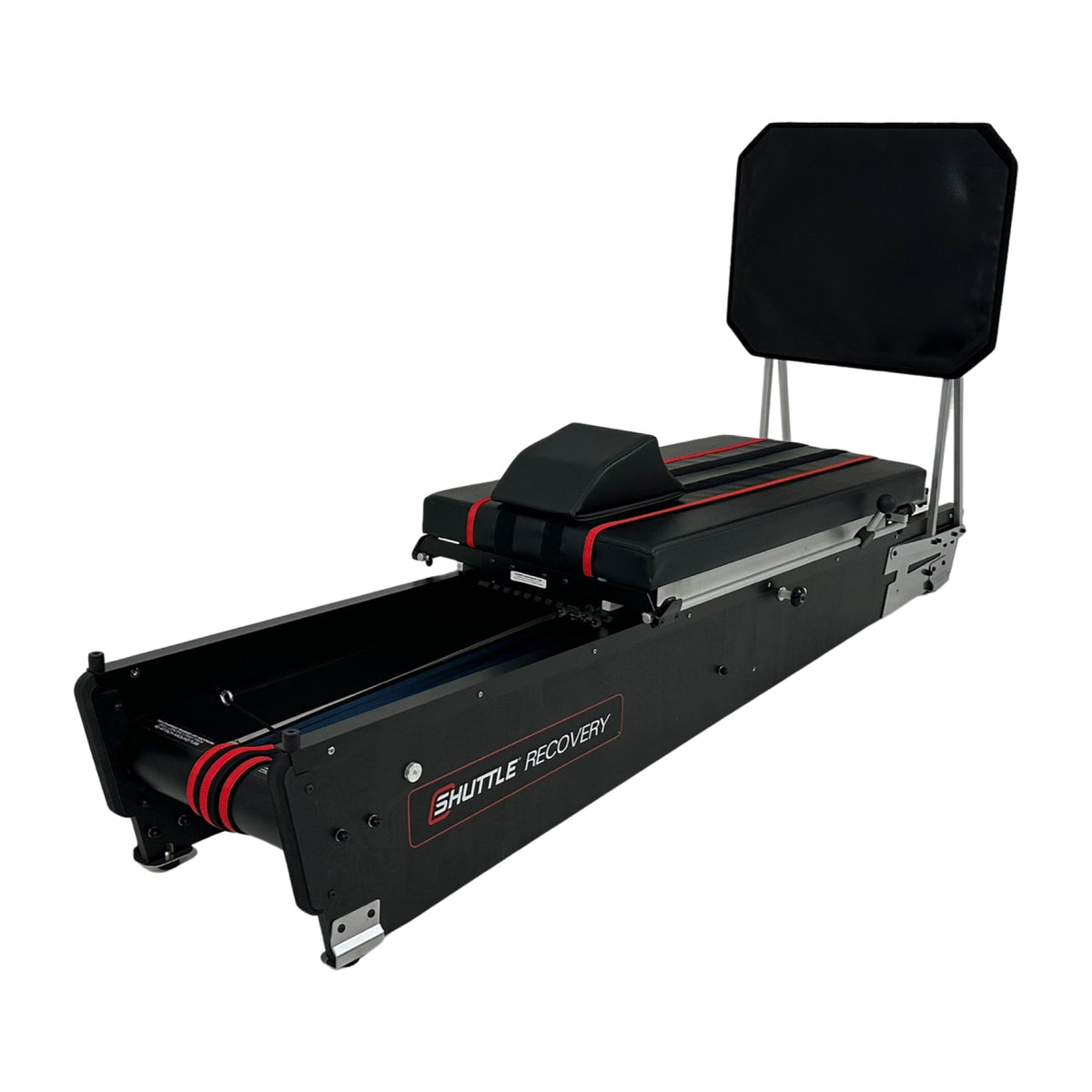 Shuttle recovery leg press system outlet